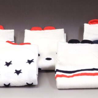 White Ankle Heart Socks