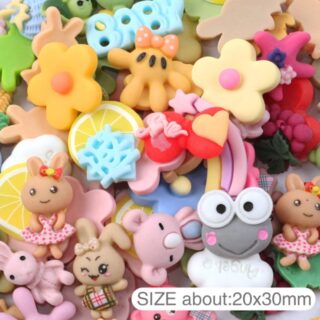 20PC Random Planar Resin Flatback