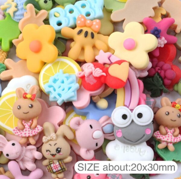 20PC Random Planar Resin Flatback