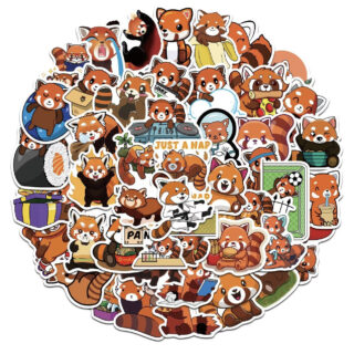25/50 Count - Random Red Panda Vinyl Stickers