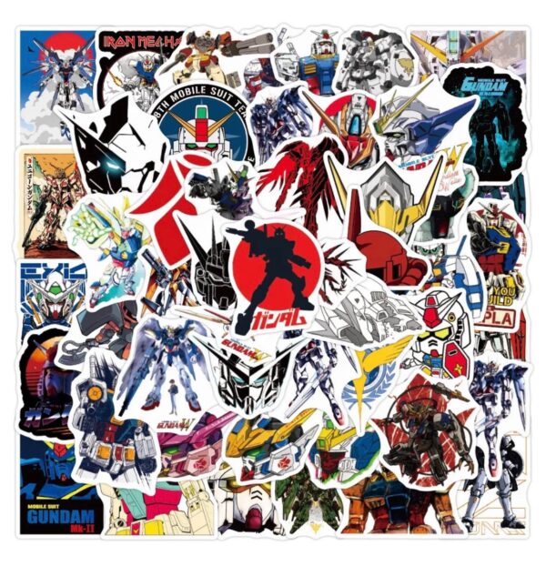 25/50 Count - Gundam Anime Character Vinyl Stickers