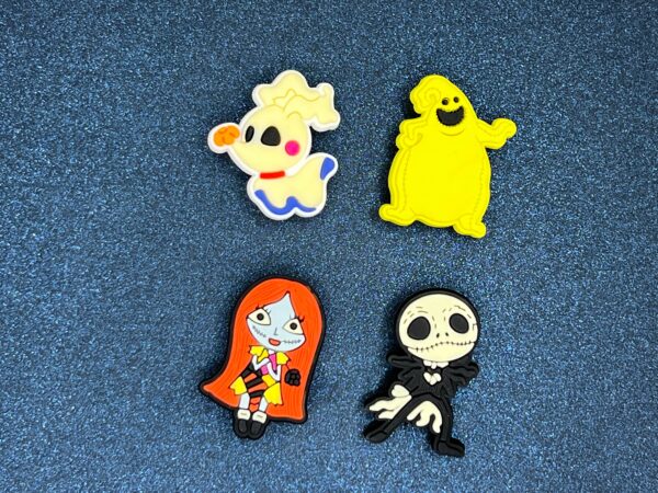 Nightmare Before Christmas 4PC  Soft PVC Shoe Croc Charms (B) Halloween