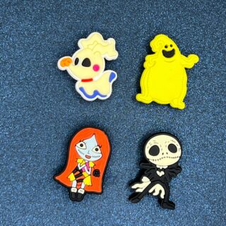 Nightmare Before Christmas 4PC  Soft PVC Shoe Croc Charms (B) Halloween
