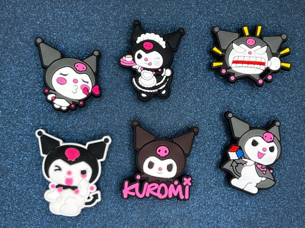 Kuromi 6PC Soft PVC Shoe Charms Jibbitz