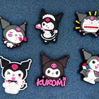 Kuromi 6PC Soft PVC Shoe Charms Jibbitz