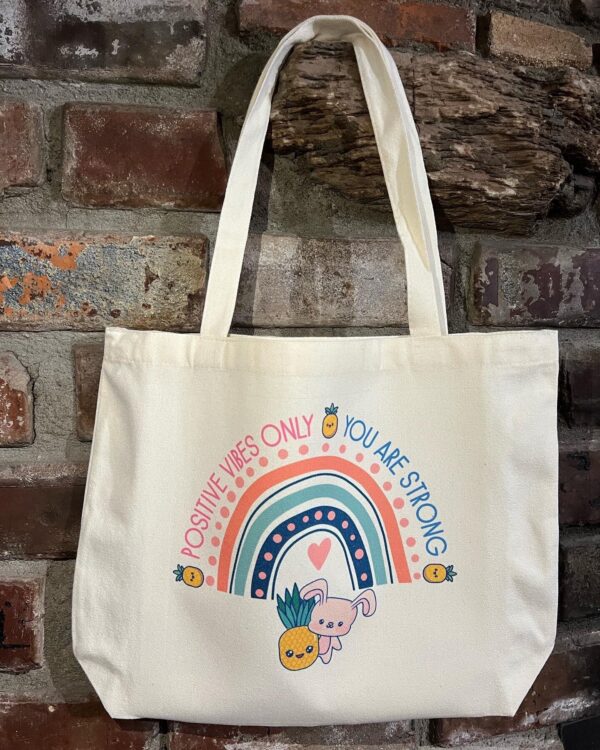 IVF tote bag. Positive vibes only. You are strong.