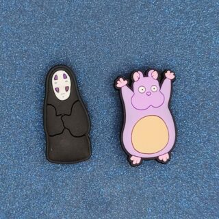 Spirited Away Bo-Nezumi and No-Face 2PC Soft PVC Shoe Charms Croc Jibbitz