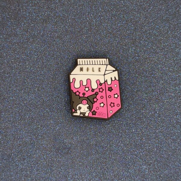 Hello Kitty Milk Carton 3PC Soft PVC Croc Shoe Charms Jibbitz - Image 2