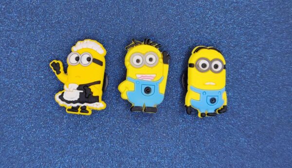 Minions 3PC  Soft PVC Shoe Croc Charms Jibbitz