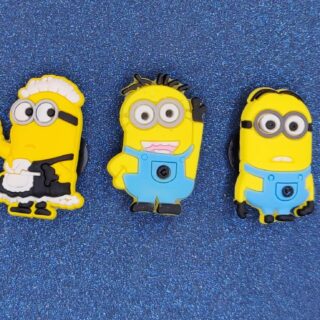 Minions 3PC  Soft PVC Shoe Croc Charms Jibbitz