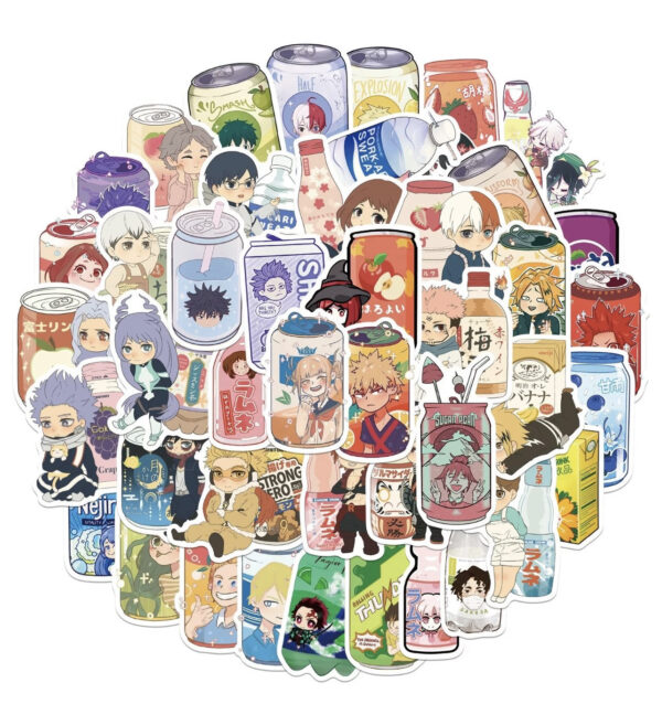 25/50 Count - Random Anime Character Vinyl Stickers