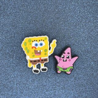 Spongebob and Patrick Star 2pc Croc Charm sponge