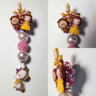 Bedazzled Beaded badges - alligator clip Copy