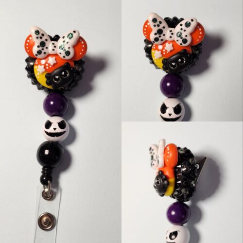 Bedazzled Halloween badges - alligator clip - Image 5