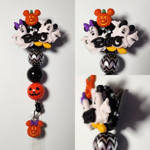 Bedazzled Halloween badges - alligator clip - Image 6