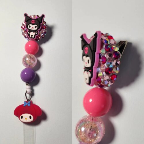 Bedazzled Beaded badges - alligator clip Copy - Image 3