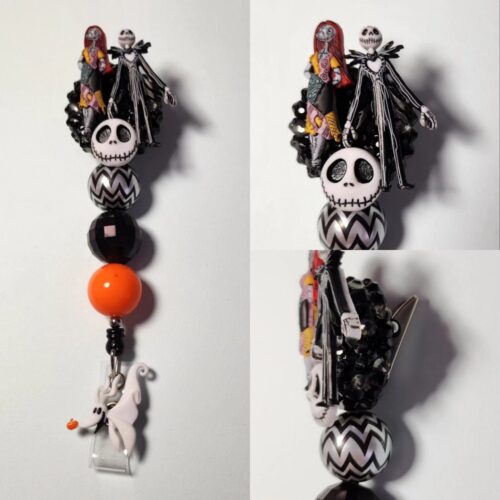 Bedazzled Halloween badges - alligator clip - Image 2