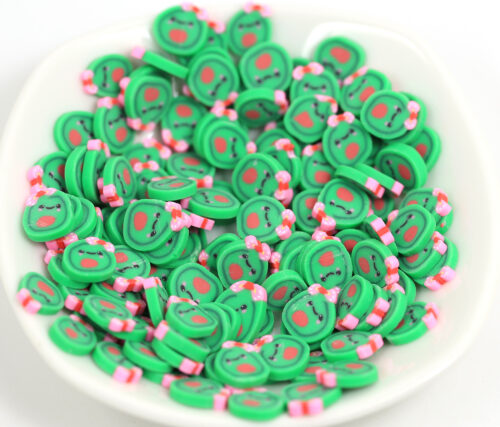 Polymer Clay Green Avacado for Resin Art, Nail Art