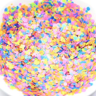 Circle and Hearts Confetti from thin plastic poly sheets for Resin Art, Nail Art