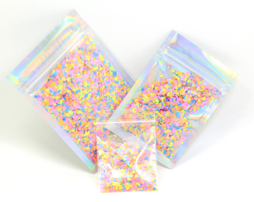 Circle and Hearts Confetti from thin plastic poly sheets for Resin Art, Nail Art - Image 2