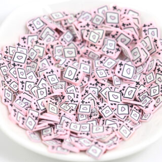 Polymer Clay Pink Game boy Heart for Resin Art, Nail Art