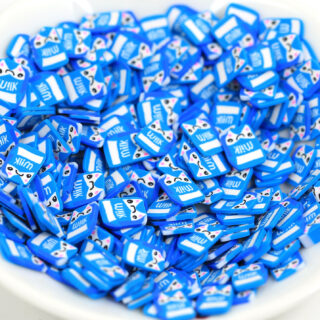 Blue Milk Carton Polymer Clay for Resin Art, Nail Art