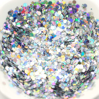 Stars and Circle Shapes Glitters Foils Confetti for Resin Art, Nail Art