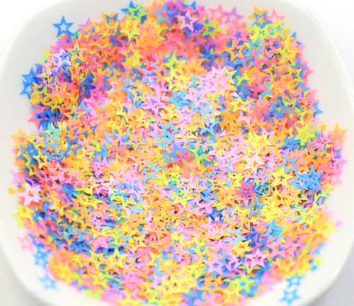 Stars Confetti from thin plastic poly sheets for Resin Art, Nail Art