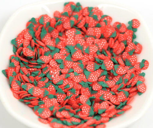 Strawberry Polymer Clay for Resin Art, Nail Art
