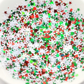 Christmas Star Heart Snow Shapes Glitters Foils Confetti for Resin Art, Nail Art
