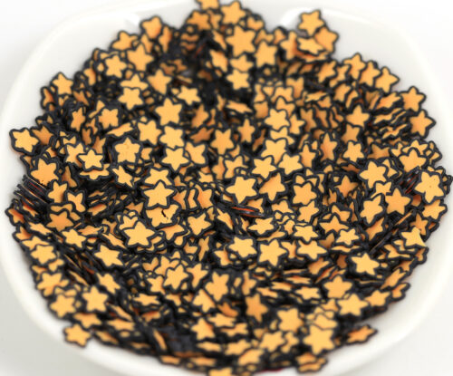 Yellow Star Polymer Clay for Resin Art, Nail Art